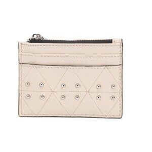 AIMEE KESTENBERG Chalk Leather Jewels Card Case Wallet With Rfid Technology
